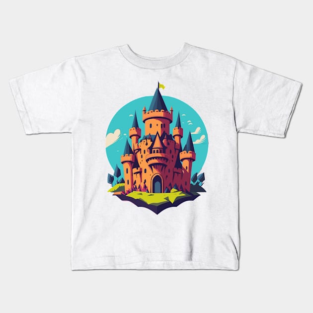 Cute Castle Kids T-Shirt by SpriteGuy95